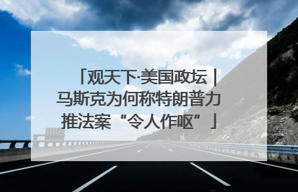 观天下·美国政坛｜马斯克为何称特朗普力推法案“令人作呕”