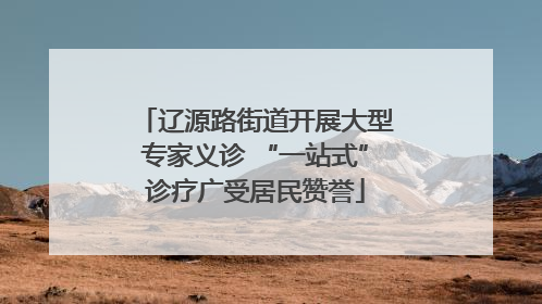 辽源路街道开展大型专家义诊 “一站式”诊疗广受居民赞誉