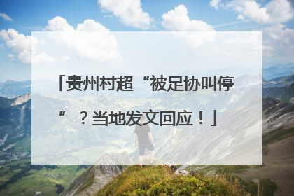 贵州村超“被足协叫停”？当地发文回应！