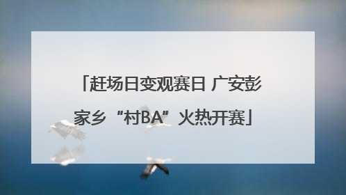 赶场日变观赛日 广安彭家乡“村BA”火热开赛