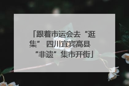 跟着市运会去“逛集” 四川宜宾高县“非遗”集市开街