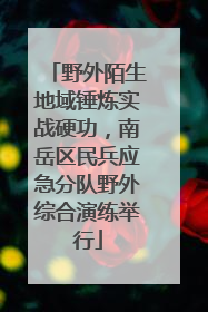 野外陌生地域锤炼实战硬功，南岳区民兵应急分队野外综合演练举行