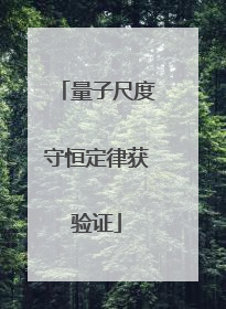 量子尺度守恒定律获验证