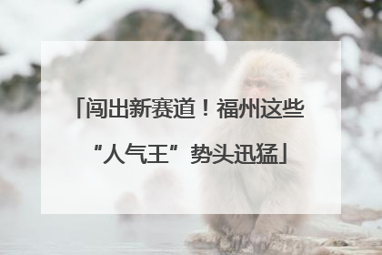 闯出新赛道!福州这些“人气王”势头迅猛