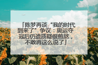 陈梦再谈“我的时代到来了”争议：奥运夺冠后仍遭质疑很煎熬，不敢再这么说了