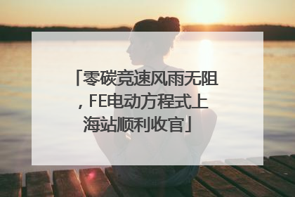 零碳竞速风雨无阻，FE电动方程式上海站顺利收官