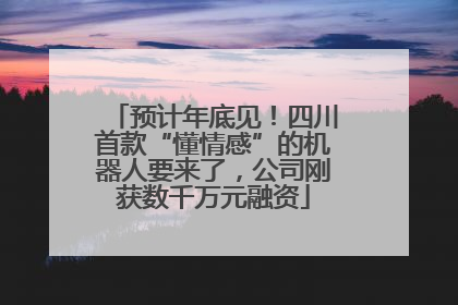 预计年底见！四川首款“懂情感”的机器人要来了，公司刚获数千万元融资
