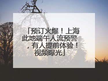 预订火爆！上海此地端午人流预警，有人提前体验！视频曝光