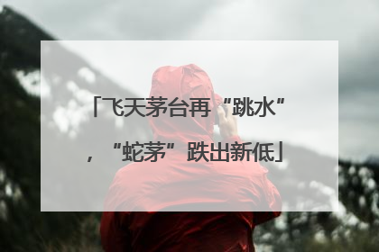 飞天茅台再“跳水”，“蛇茅”跌出新低