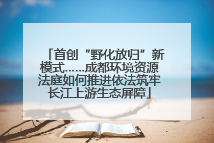 首创“野化放归”新模式……成都环境资源法庭如何推进依法筑牢长江上游生态屏障