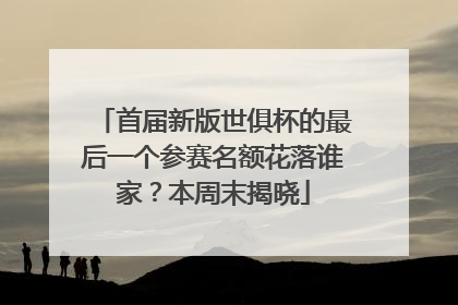 首届新版世俱杯的最后一个参赛名额花落谁家？本周末揭晓