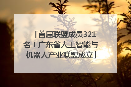 首届联盟成员321名！广东省人工智能与机器人产业联盟成立