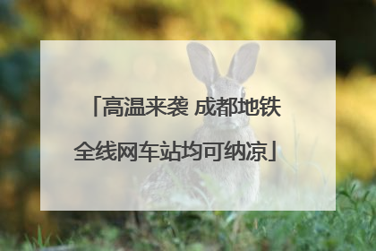 高温来袭 成都地铁全线网车站均可纳凉