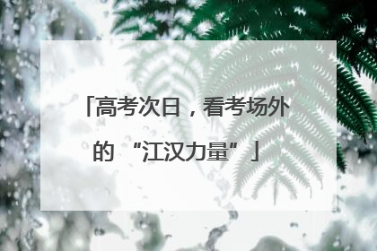 高考次日，看考场外的 “江汉力量”