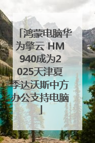 鸿蒙电脑华为擎云 HM940成为2025天津夏季达沃斯中方办公支持电脑