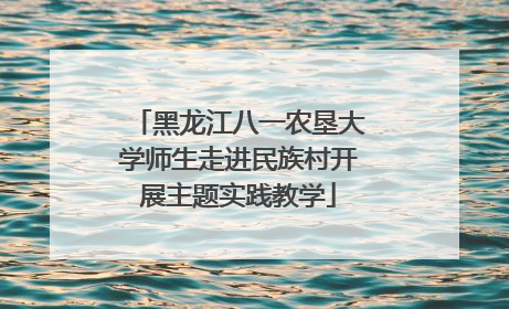 黑龙江八一农垦大学师生走进民族村开展主题实践教学