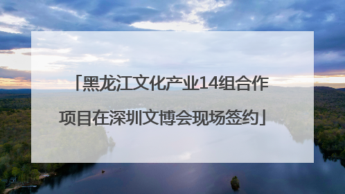 黑龙江文化产业14组合作项目在深圳文博会现场签约