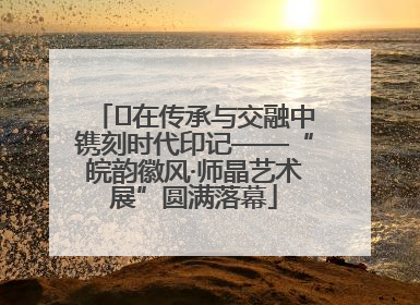 ﻿在传承与交融中镌刻时代印记——“皖韵徽风·师晶艺术展”圆满落幕