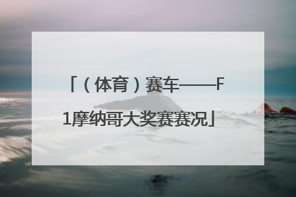 （体育）赛车——F1摩纳哥大奖赛赛况