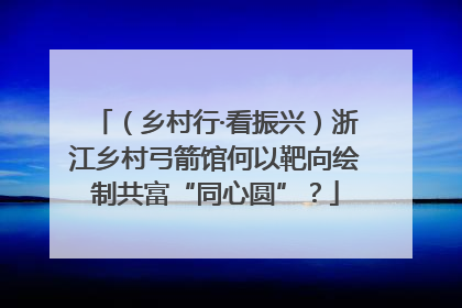 （乡村行·看振兴）浙江乡村弓箭馆何以靶向绘制共富“同心圆”？