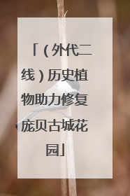（外代二线）历史植物助力修复庞贝古城花园