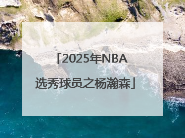 2025年NBA选秀球员之杨瀚森