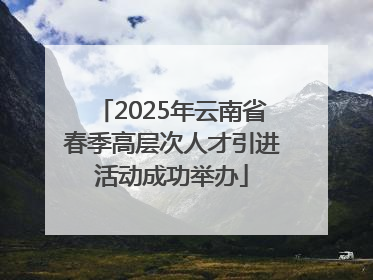 2025年云南省春季高层次人才引进活动成功举办
