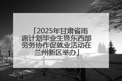 2025年甘肃省雨露计划毕业生暨东西部劳务协作促就业活动在兰州新区举办