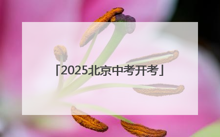 2025北京中考开考