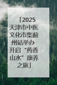 2025天津市中医文化市集蓟州站举办 开启“药香山水”康养之旅