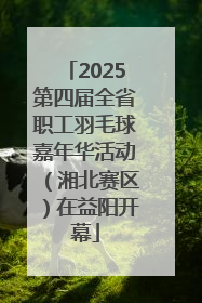 2025第四届全省职工羽毛球嘉年华活动（湘北赛区）在益阳开幕