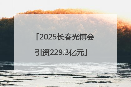 2025长春光博会引资229.3亿元