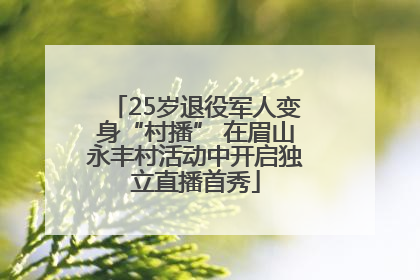 25岁退役军人变身“村播” 在眉山永丰村活动中开启独立直播首秀