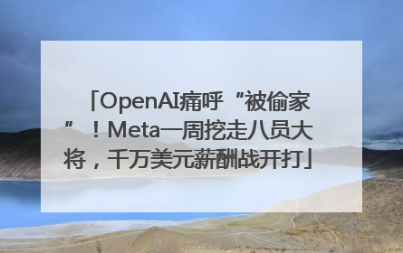OpenAI痛呼“被偷家”！Meta一周挖走八员大将，千万美元薪酬战开打