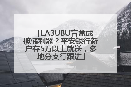 LABUBU盲盒成揽储利器？平安银行新户存5万以上就送，多地分支行跟进